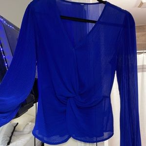 Beautiful sheer royal blue top